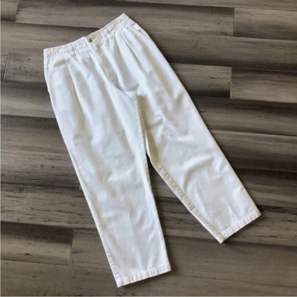 Vintage 1980s Westbound High Rise Casual Pleated Flat Front Cotton Pants